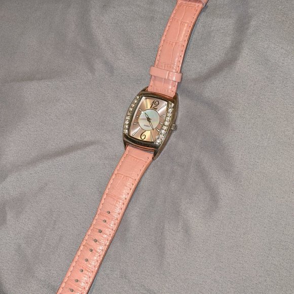 Retro Quartz Birthstone Watch Leather Band Black Pink Red Purple Yellow Blue - Picture 7 of 14